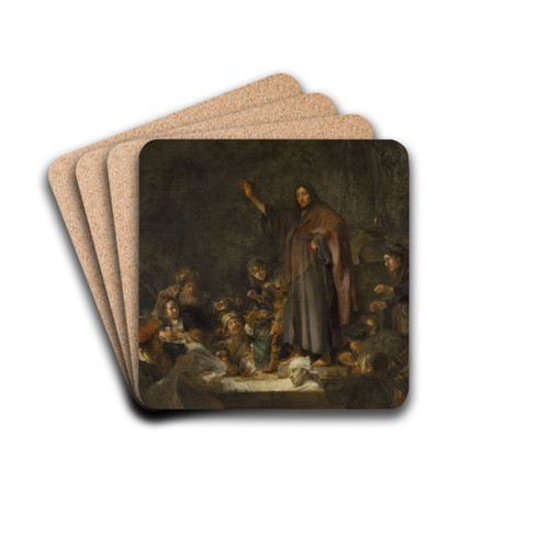 Raising of Lazarus (John 11-41-44) by Carel Fabritius Drink Coasters - set of 4