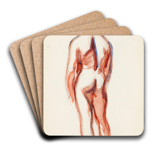 Selin seisova alaston mies, luonnos by Magnus Enckell Art Drink Coaster set