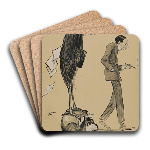 Georges Mandel by Georges Goursat (Sem) Art Drink Coaster set