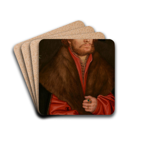 Portrait of Moritz Buchner by Lucas Cranach the Elder Drink Coasters - set of 4