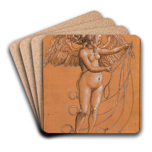 Frau Venus by Niklaus Manuel Art Drink Coaster set
