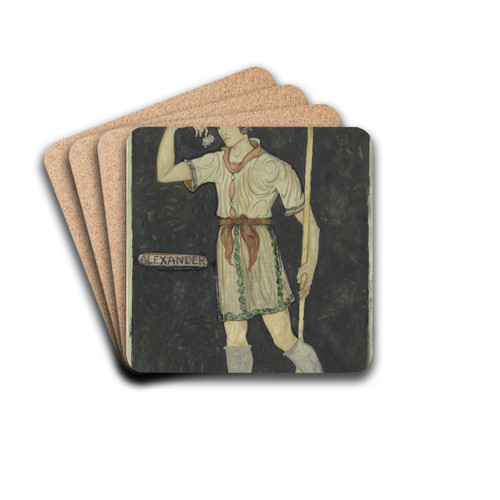 Ontwerp voor kostuum voor Alexander by Richard Nicolas Roland Holst Drink Coasters - set of 4 Ontwerp voor kostuum voor Alexander by Richard Nicolas Roland Holst Drink Coasters - set of 4