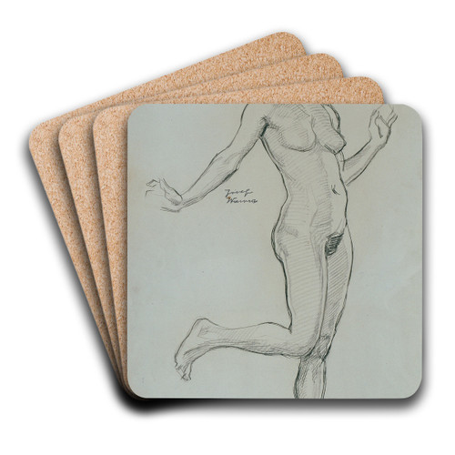 Aktstudie by Josef Wawra Art Drink Coaster set