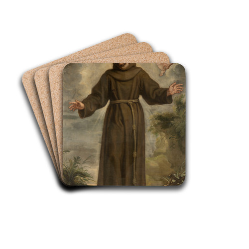 Saint Francis of Assisi by Philip Fruytiers Drink Coasters - set of 4