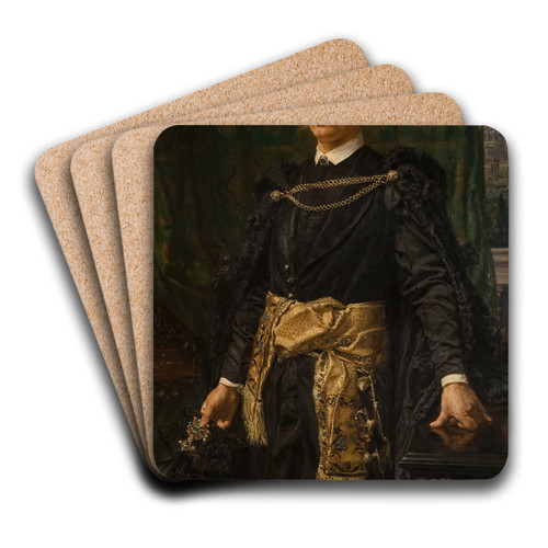 Portrait of Artur Potocki by Jan Matejko Art Drink Coaster set