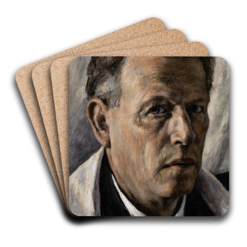 Self-portrait by Jakob Nussbaum Art Drink Coaster set