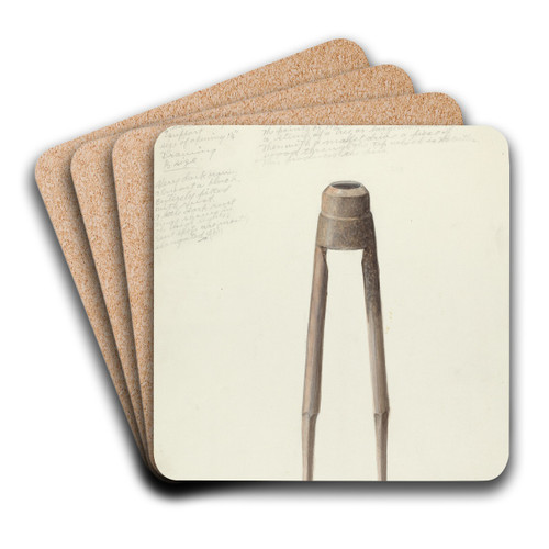 Bishop Hill - Dowel Cutter by H. Langden Brown Art Drink Coaster set