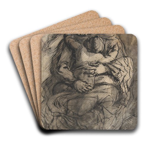 Virgin and Child by Giulio Cesare Procaccini Art Drink Coaster set