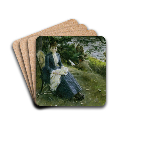 In Scotland (Mrs. Symons) by Anders Zorn Drink Coasters - set of 4