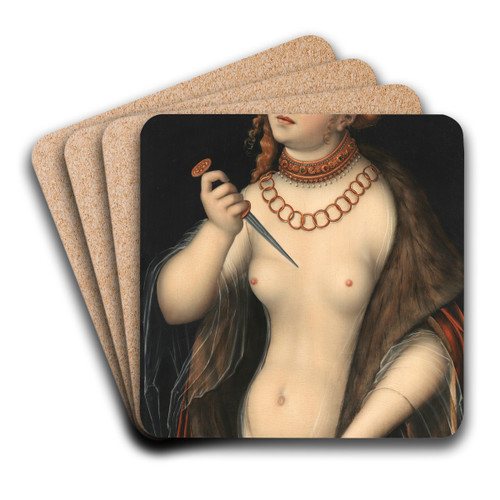 Lucretia by Lucas Cranach the Elder Art Drink Coaster set