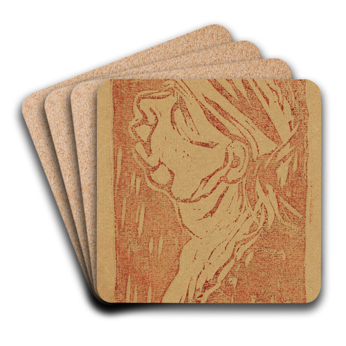 Die gute Tante by Christian Rohlfs Art Drink Coaster set