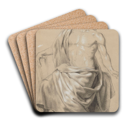 Figure by Jean Antoine Verschaeren Art Drink Coaster set