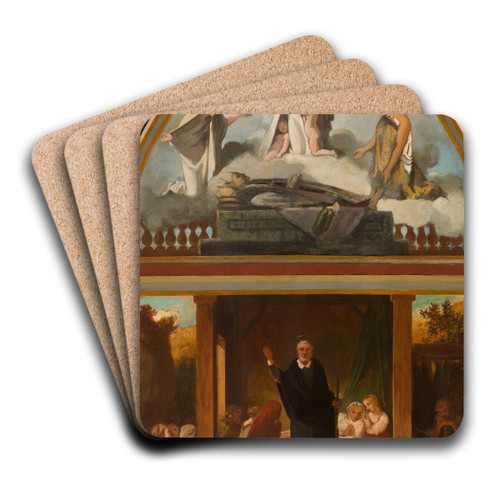 Les courses apostoliques de saint Franois de Sales - L'apothose de saint Franois de Sales by Victor-Louis Mottez Art Drink Coaster set