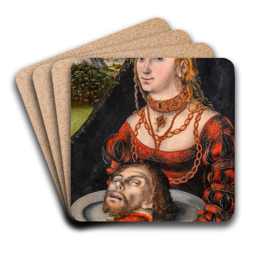 Salome by Lucas Cranach the Younger Art Drink Coaster set