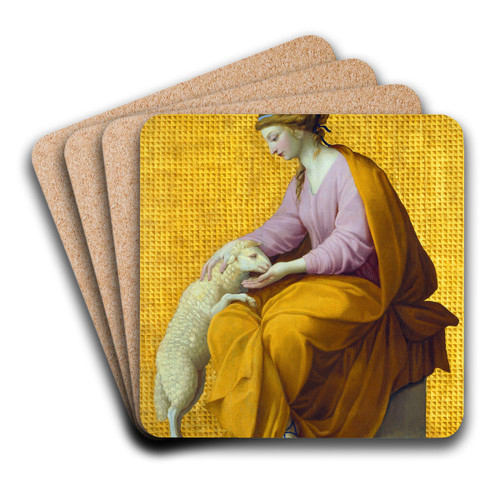 Meekness by Eustache Le Sueur Art Drink Coaster set