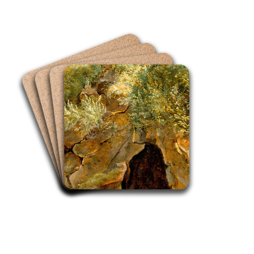 The Cave by Thodore Rousseau Drink Coasters - set of 4