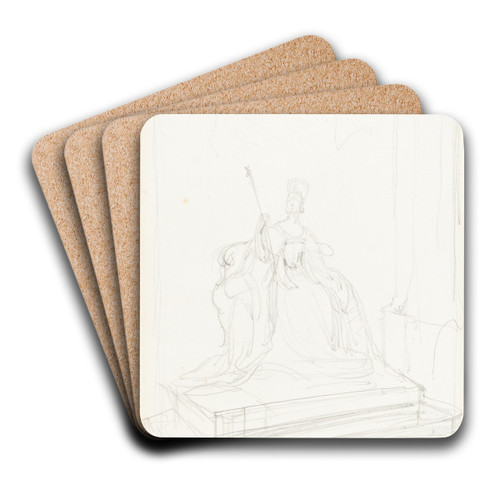 Study for 'Queen Victoria' by Sir George Hayter Art Drink Coaster set Study for 'Queen Victoria' by Sir George Hayter Art Drink Coaster set