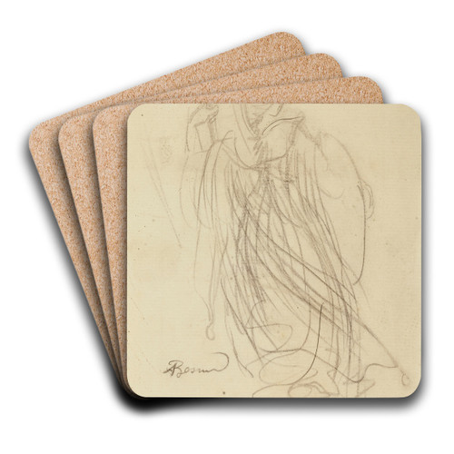 Une femme en armure de dos by Albert Besnard Art Drink Coaster set