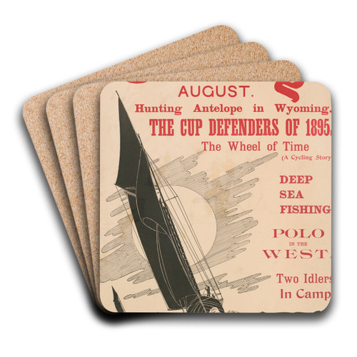 Outing for August by Henry Summer Watson Art Drink Coaster set Outing for August by Henry Summer Watson Art Drink Coaster set