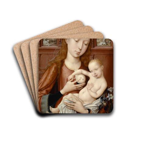 The Nursing Madonna by Goossen Van Der Weyden Drink Coasters - set of 4