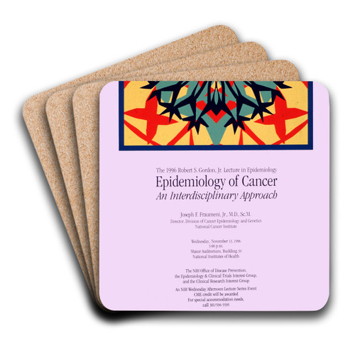 Epidemiology of cancer, an interdisciplinary approach by National Institutes of Health Art Drink Coaster set