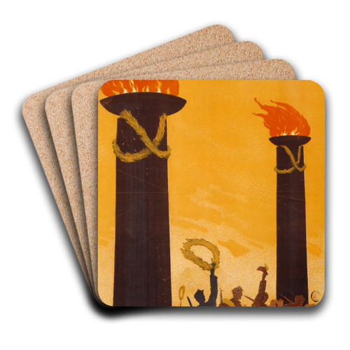 8. Kriegsanleihe by Walter Khn Art Drink Coaster set