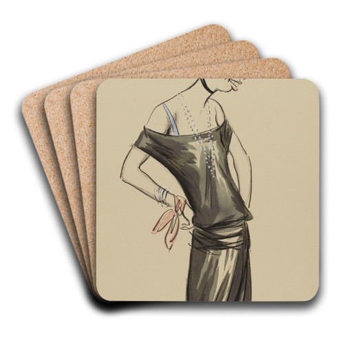 une femme by Georges Goursat (Sem) Art Drink Coaster set