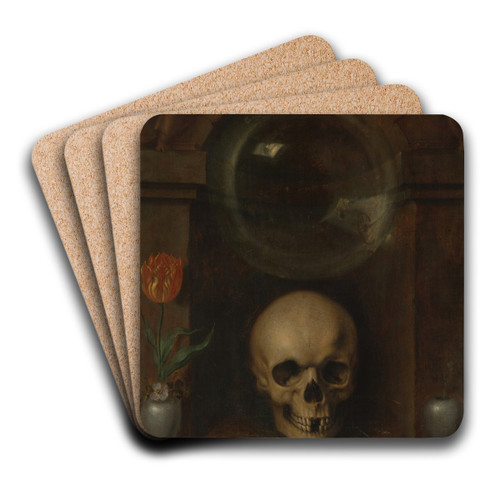 Vanitas Still Life by Jacob de Gheyn II Art Drink Coaster set Vanitas Still Life by Jacob de Gheyn II Art Drink Coaster set