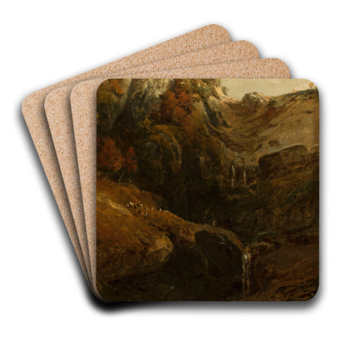 Waterfall by Ludwig Willroider Art Drink Coaster set