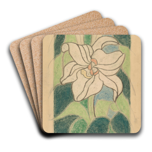 Bogosawiona Salomea. Projekt witraa do kocioa Franciszkanw w Krakowie.. by Stanisaw Wyspiaski Art Drink Coaster set