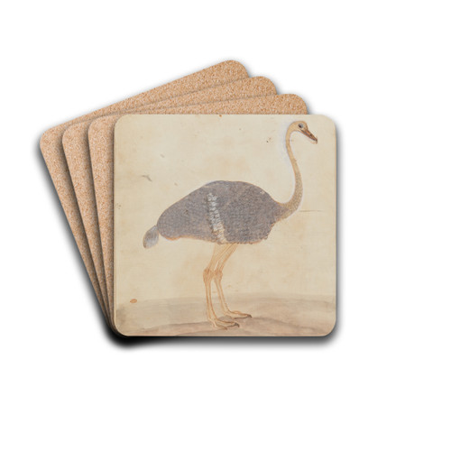 Ostrich by Gangaram Chintaman Tambat Drink Coasters - set of 4 Ostrich by Gangaram Chintaman Tambat Drink Coasters - set of 4