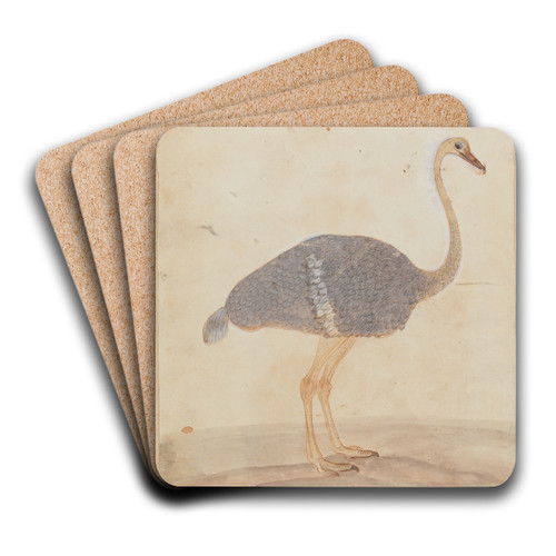 Ostrich by Gangaram Chintaman Tambat Art Drink Coaster set Ostrich by Gangaram Chintaman Tambat Art Drink Coaster set