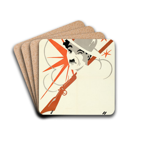 Shoulder Arms by Eric Rohman Drink Coasters - set of 4