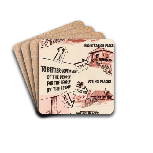 To Better Government by U.S. Information Agency Drink Coasters - set of 4