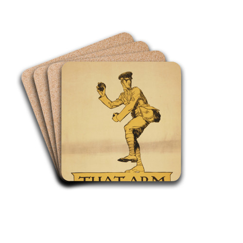 That arm - your country needs it by Vojtech Preissig Drink Coasters - set of 4