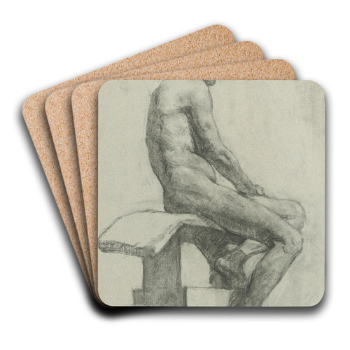 tdia sediaceho muskho aktu by kos Aranyossy Art Drink Coaster set