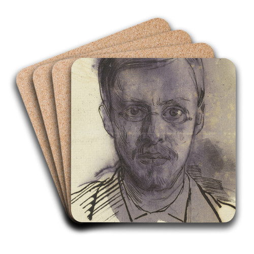 Zelfportret van Jan Veth by Jan Veth Art Drink Coaster set