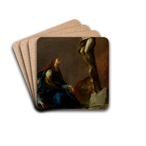 Modello for an Altarpiece of 'The Crucifixion with the Virgin, Mary Magdalen, and Saint John' by Pietro Bardellino Drink Coasters - set of 4 Modello for an Altarpiece of 'The Crucifixion with the Virgin, Mary Magdalen, and Saint John' by Pietro Bardellino Drink Coasters - set of 4