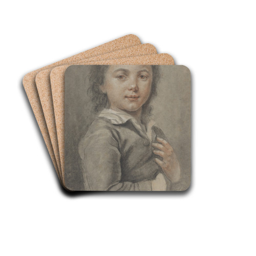 Portrait of a Young Boy by Catherine Lusurier Drink Coasters - set of 4