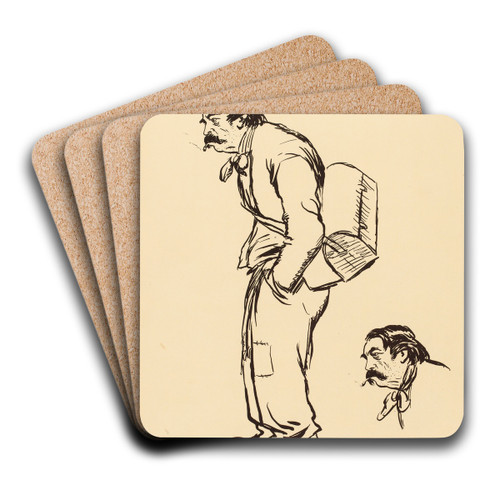 Le compagnon Aristide by Georges Goursat (Sem) Art Drink Coaster set Le compagnon Aristide by Georges Goursat (Sem) Art Drink Coaster set