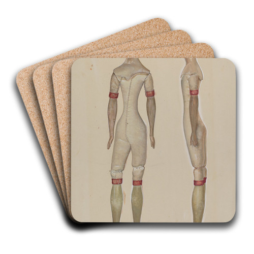 Doll by Beverly Chichester Art Drink Coaster set