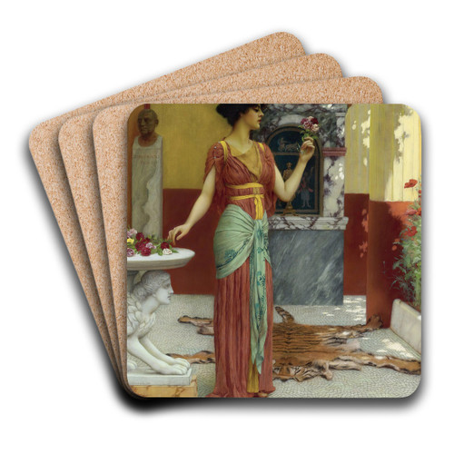 The Bouquet 1899 by John William Godward Art Drink Coaster set