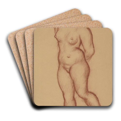 Femme nue debout by Aristide Maillol Art Drink Coaster set Femme nue debout by Aristide Maillol Art Drink Coaster set