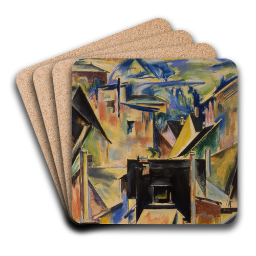 The Black House by Preston Dickinson Art Drink Coaster set The Black House by Preston Dickinson Art Drink Coaster set