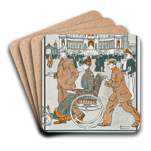 Collier's, Pan-American Exposition by Edward Penfield Art Drink Coaster set Collier's, Pan-American Exposition by Edward Penfield Art Drink Coaster set