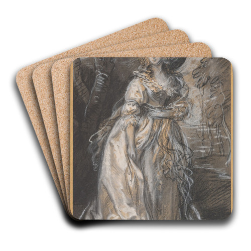 Lady Walking in a Garden by Thomas Gainsborough Art Drink Coaster set