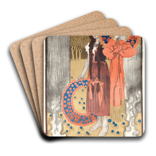 The General Exhibition of Polish Art in Lviv by Jzef Mehoffer Art Drink Coaster set