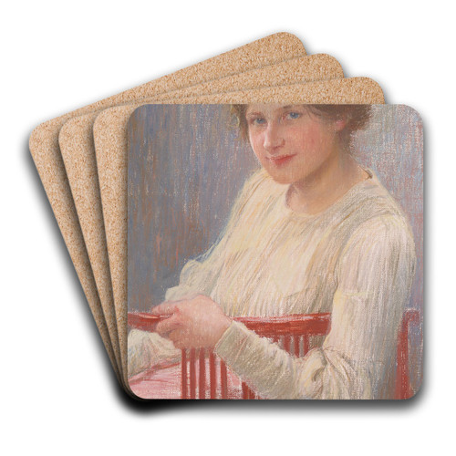 Bildnisstudie by Carl Frschl Art Drink Coaster set Bildnisstudie by Carl Frschl Art Drink Coaster set