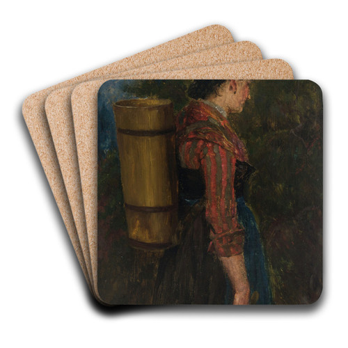 Sennerin by Johann Sperl Art Drink Coaster set