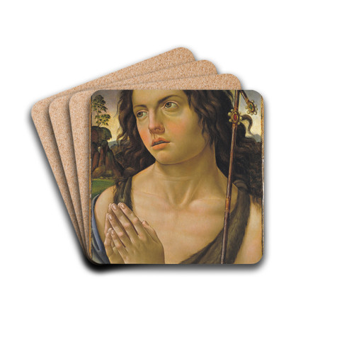 Saint John the Baptist by Raffaellino Del Garbo Drink Coasters - set of 4